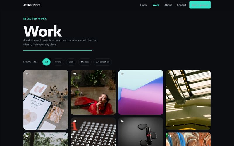 Portfolio gallery page preview