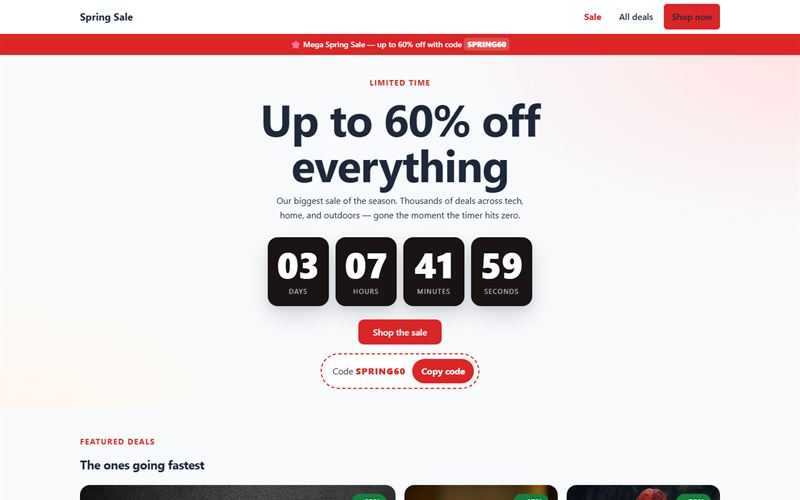 Promotion page preview
